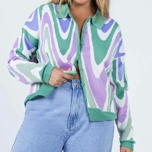 Princess Polly Earth Club Go All Out Cardigan Multi Size S